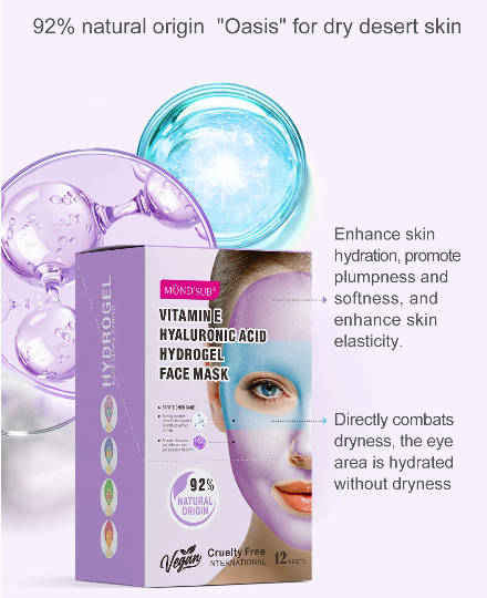 Vitamin E Hyaluronic Acid Hydrogel Face Mask